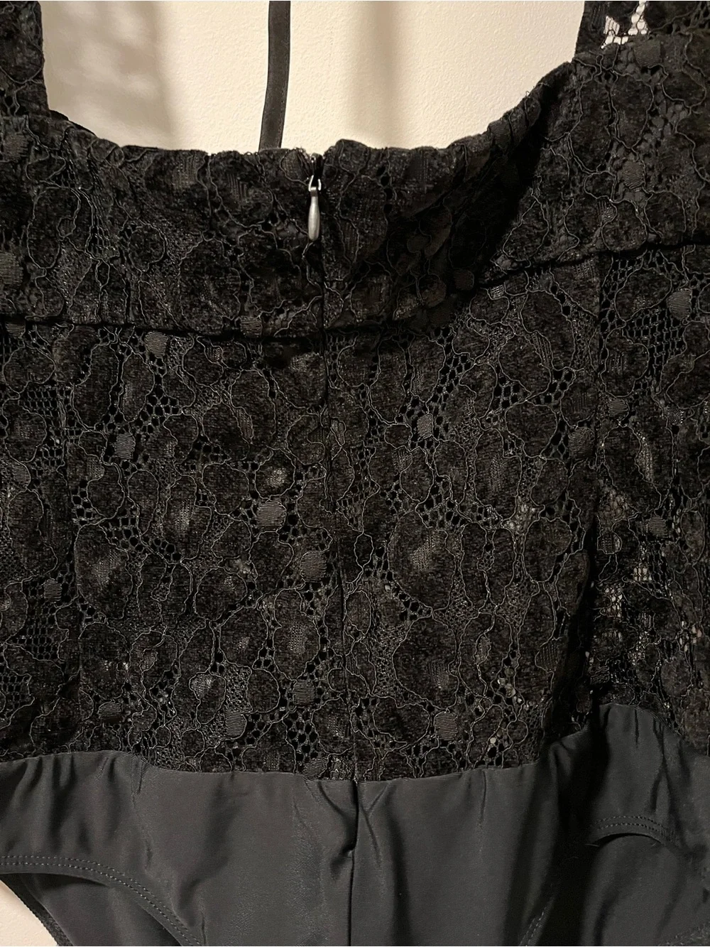 Michael Costello x Revolve Black Lace Long-Sleeve Bodysuit
